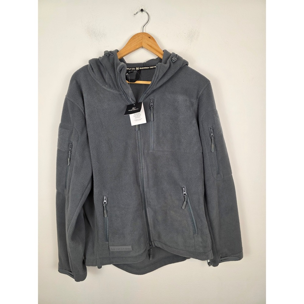 BaerSkin NWT Tactical 4.0 Fleece Hoodie Full Zip Jacket Gray Men's Size‎ Medium